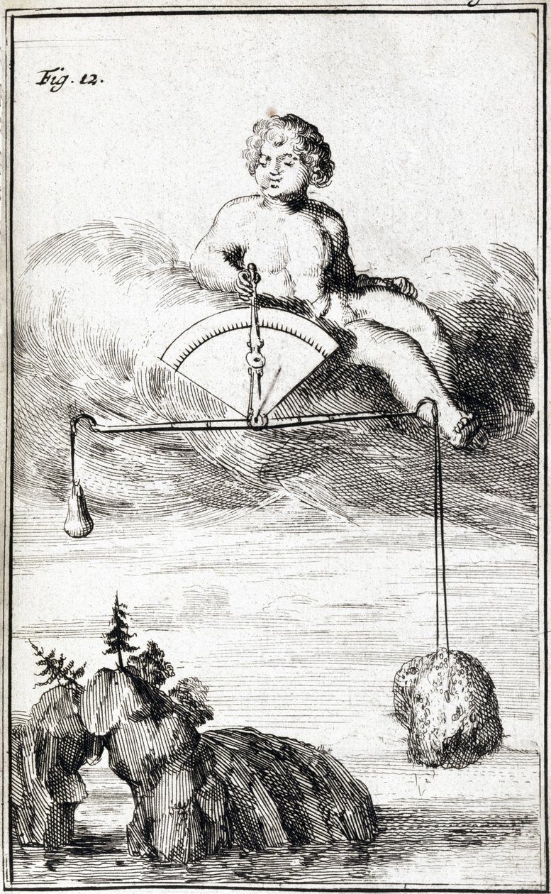 Cupid som mäter fuktighet av Ferdinand Georg Waldmuller