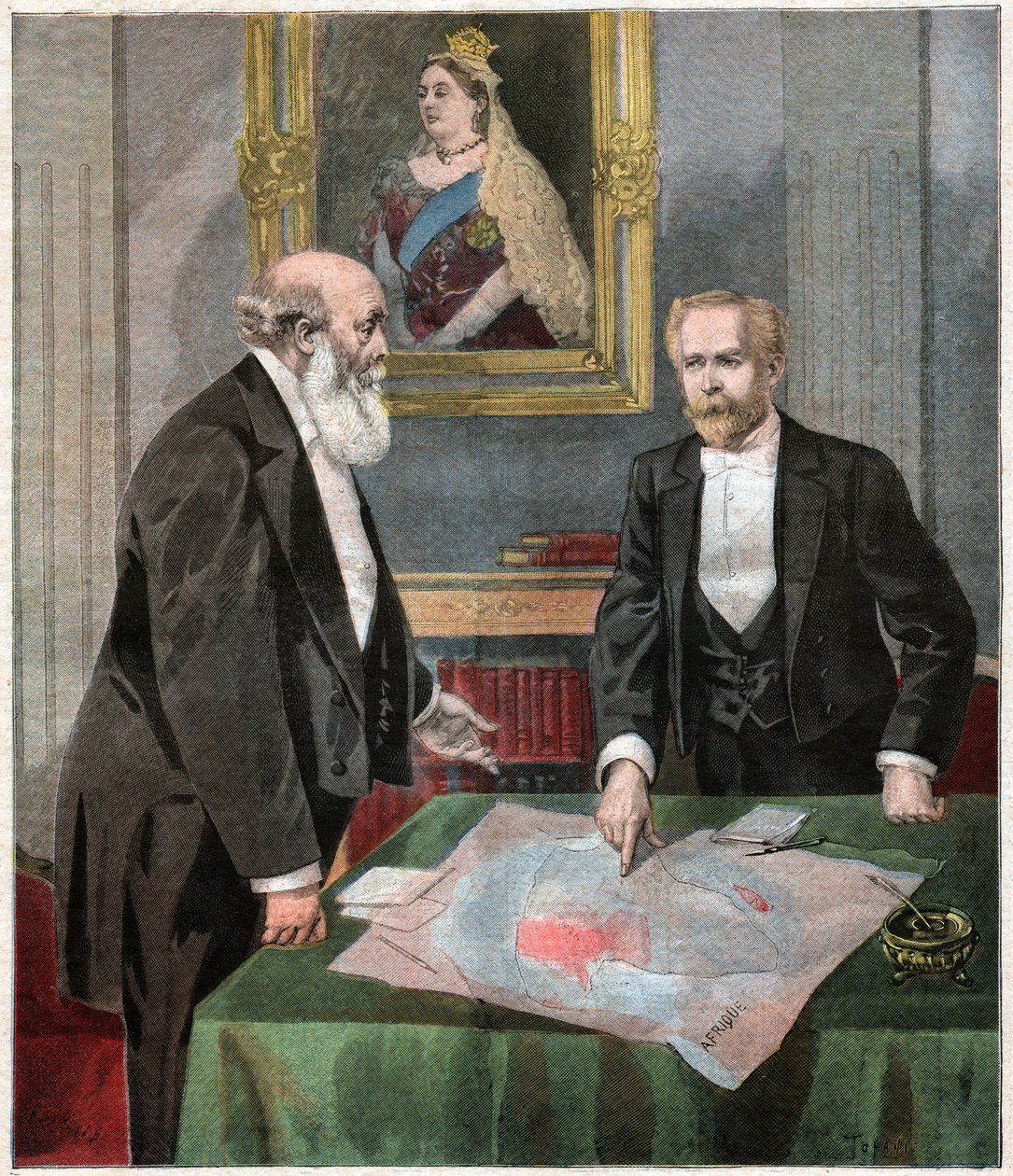 Entente cordiale: Paul Cambon och Robert Gascoyne-Cecil, Lord Salisbury av . .