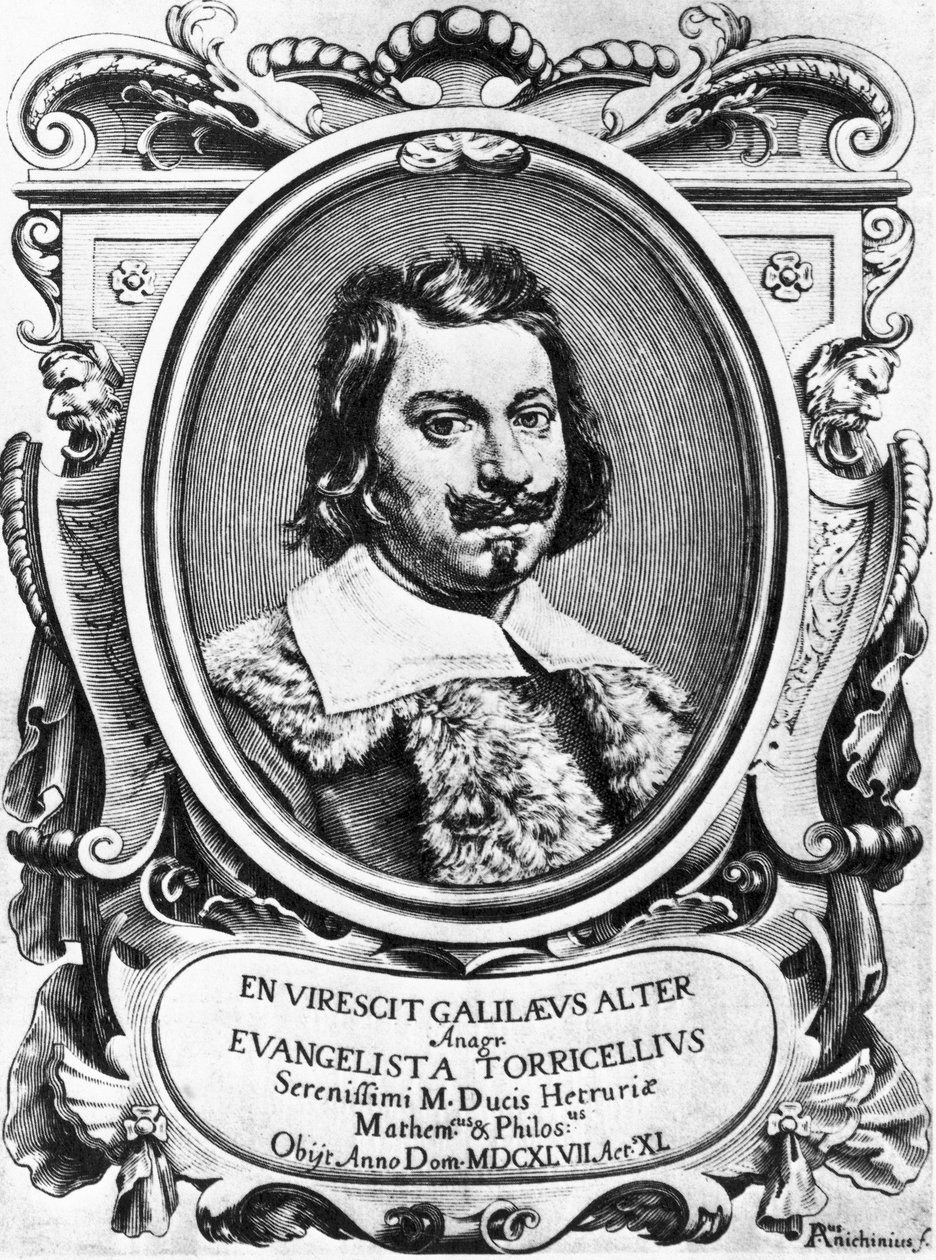 Evangelista Torricelli, italiensk fysiker av Ferdinand Georg Waldmuller