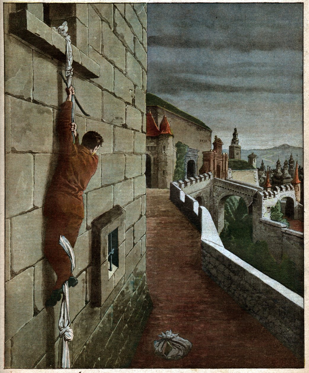 En fransk spions flykt. Flykten för en fransk spion. av Ferdinand Georg Waldmuller