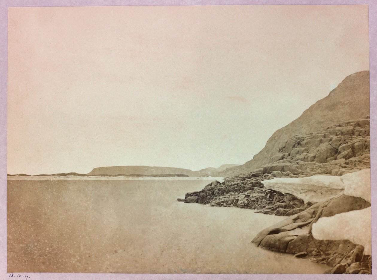 Arctic Expedition (1875-1876) av kapten George Nares (1831-1915): Looking South from Cape Payer av Frederick (attr. to) Barnard