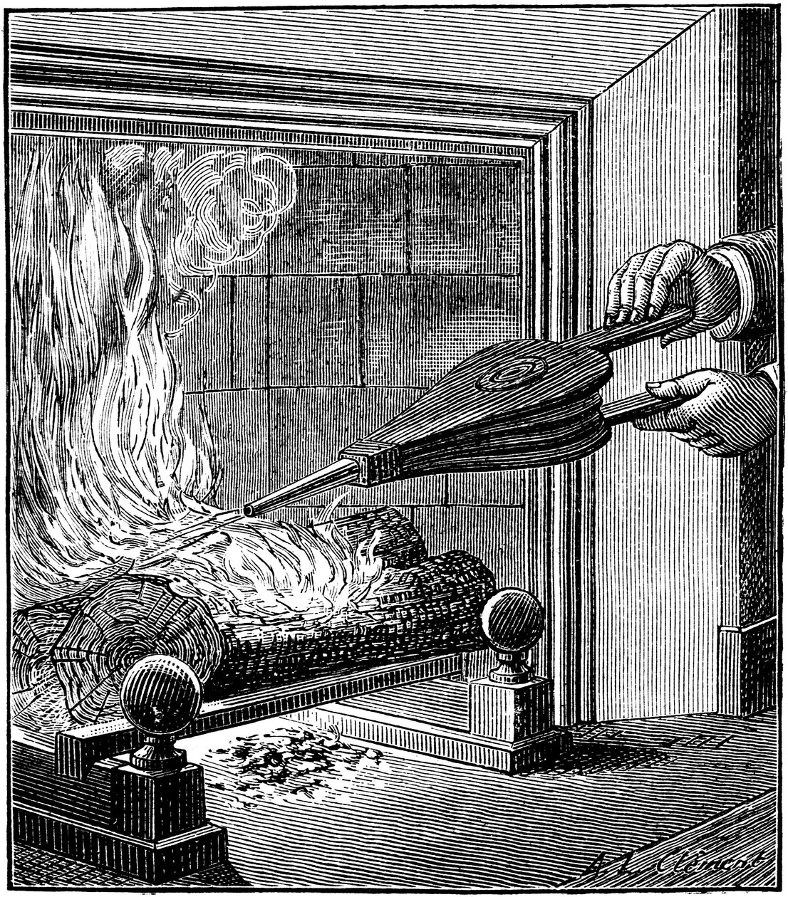 Fire in a Chimney: A Bellows Farms the Flame av . .