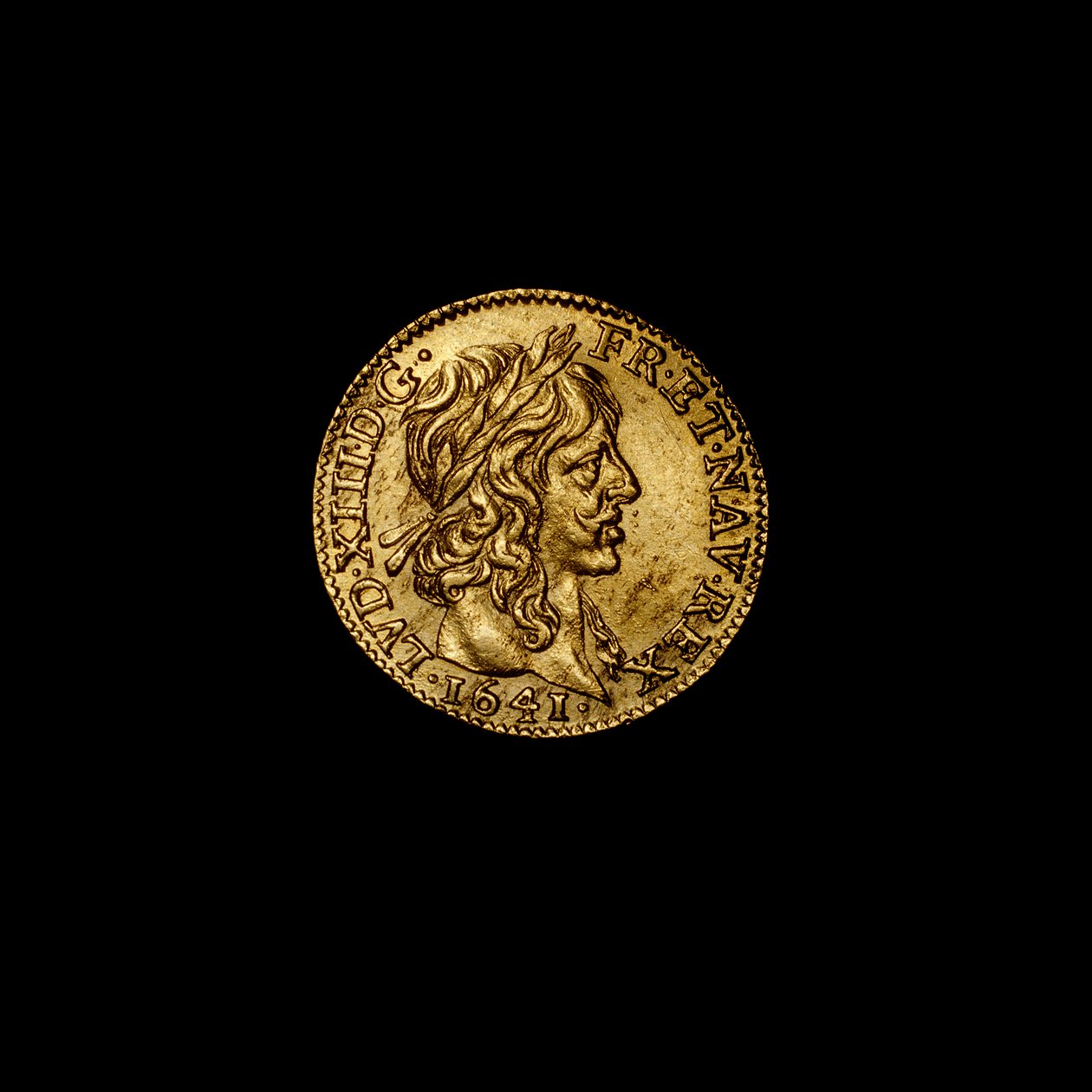 Franskt mynt föreställande Ludvig XIII av Hippolyte Lalaise Devéria