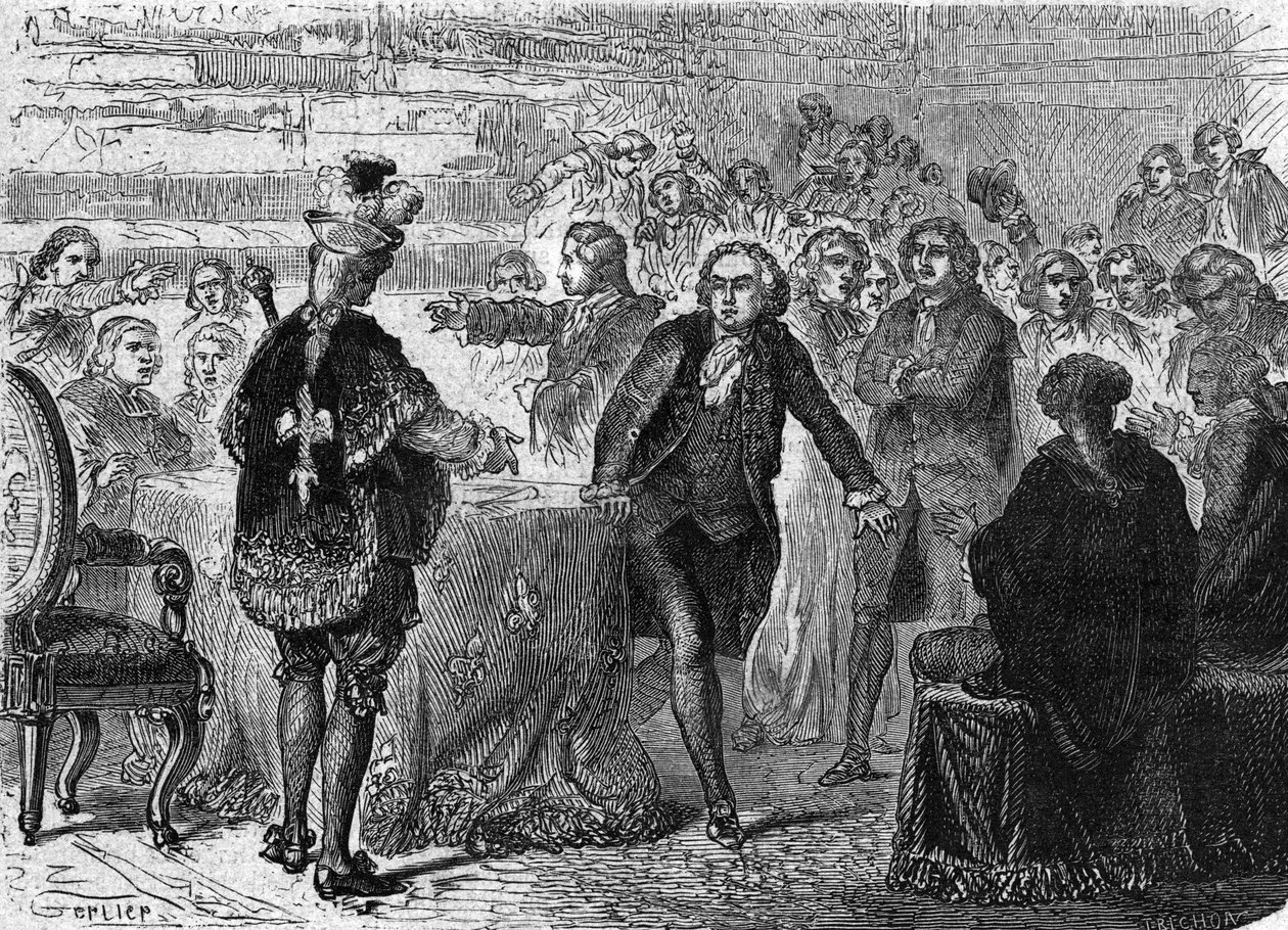 Franska revolutionen: Mirabeau framför Dreux-Brèze, 23 juni av . .