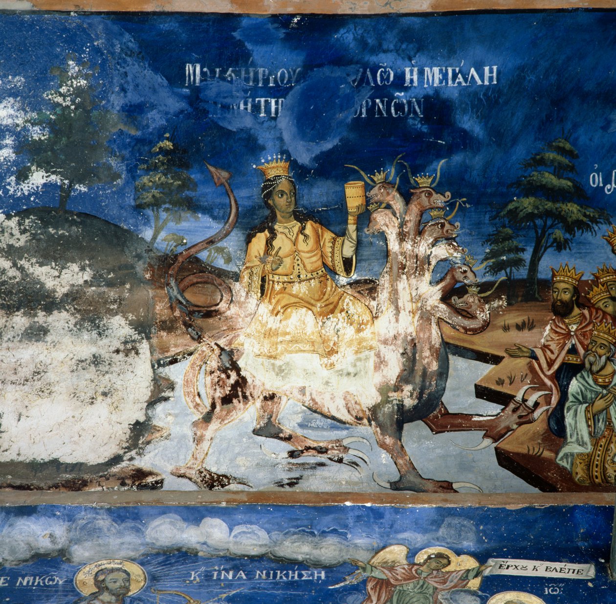 Fresco klostret Timios Prodromos, Serres, Centrala Makedonien, Grekland av Georg Carl Heinrich Dollmann