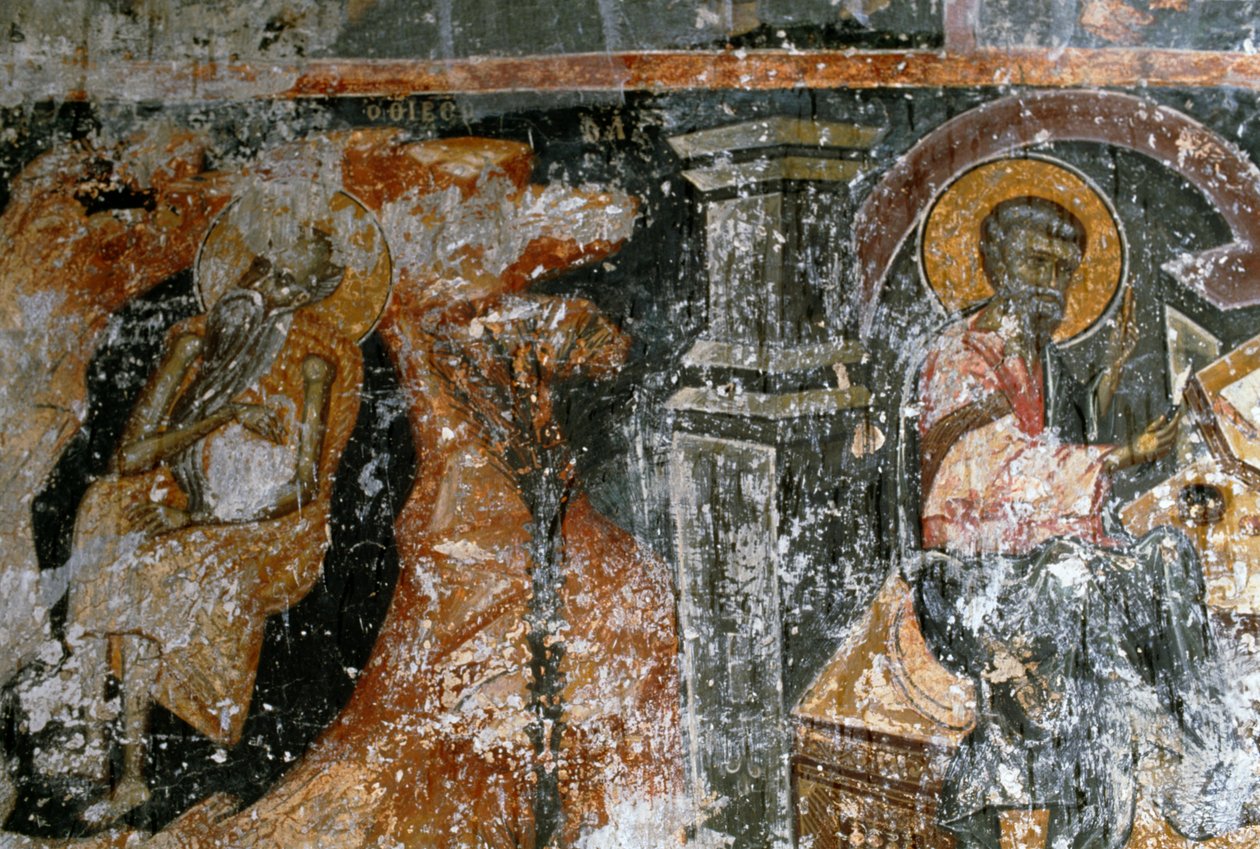 Fresko i Odigitrias kloster, Kreta, Grekland (foto) av Georg Carl Heinrich Dollmann