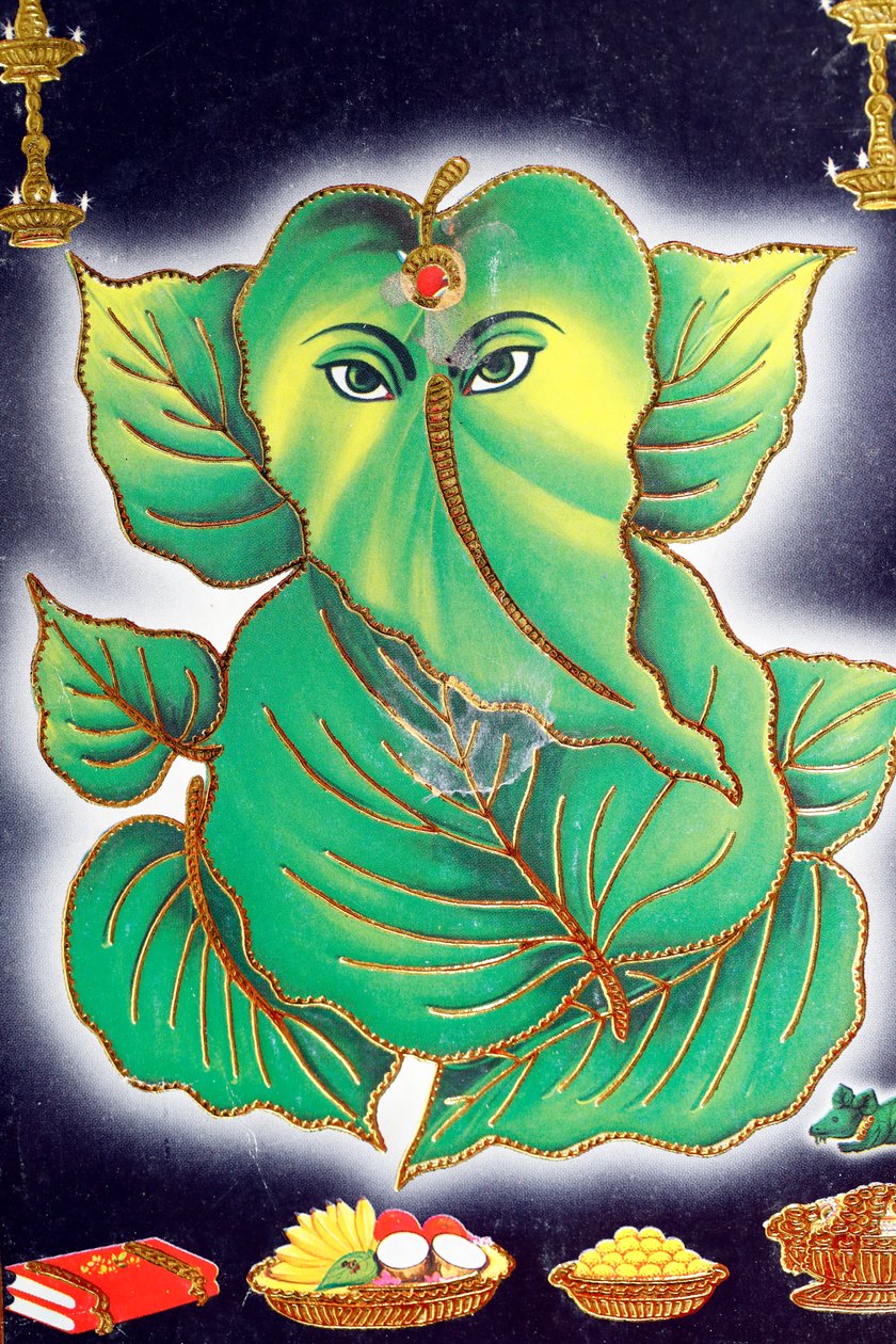 Ganesha eller Ganapati: den hinduiska guden med elefanthuvudet. av . .