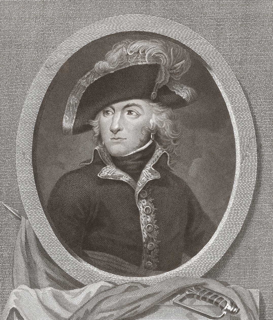 General Louis Lazare Hoche. Porträtt. av . .
