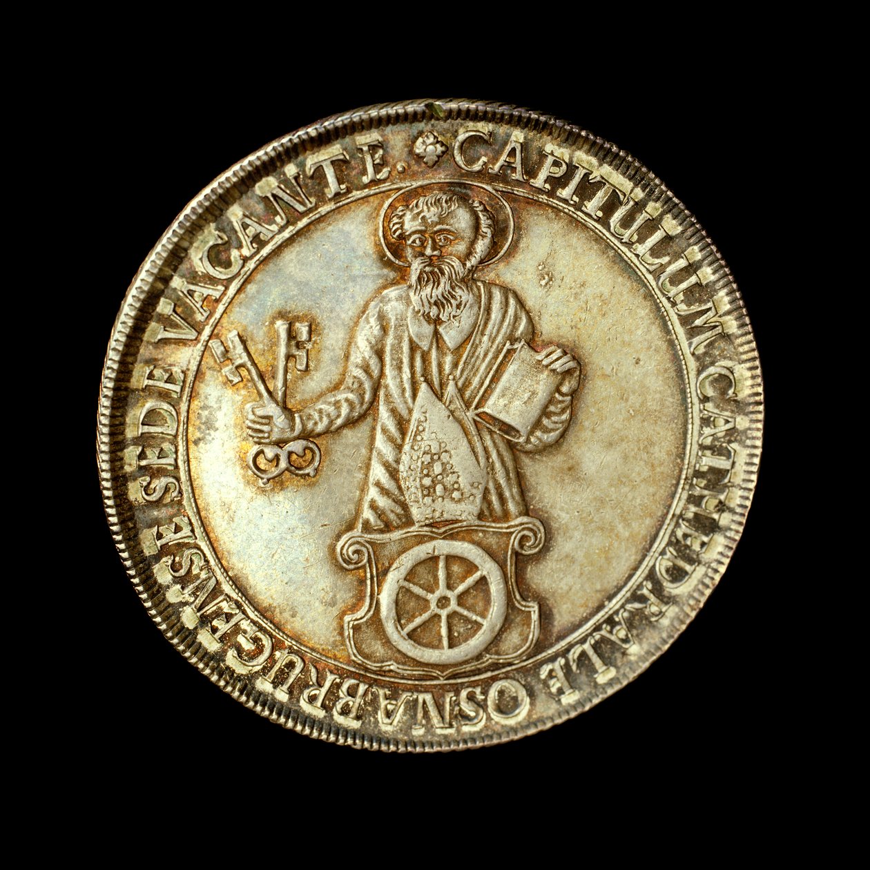 Tyska mynt föreställande fullängdsfigur av St. Peter, Biskopsrådets skyddshelgon av Hippolyte Lalaise Devéria