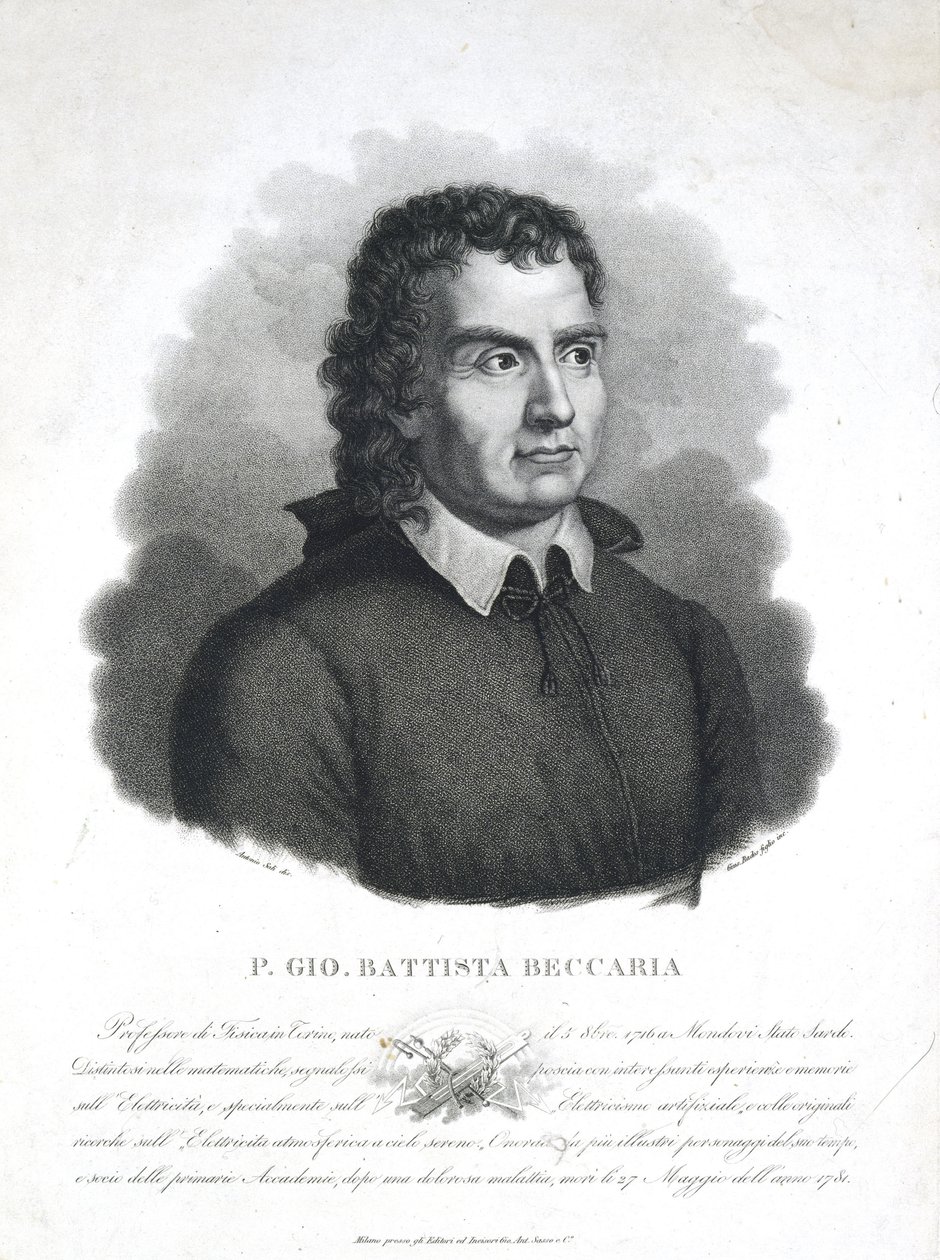 Giambattista Beccaria, italiensk präst och vetenskapsman av Frederick (attr. to) Barnard