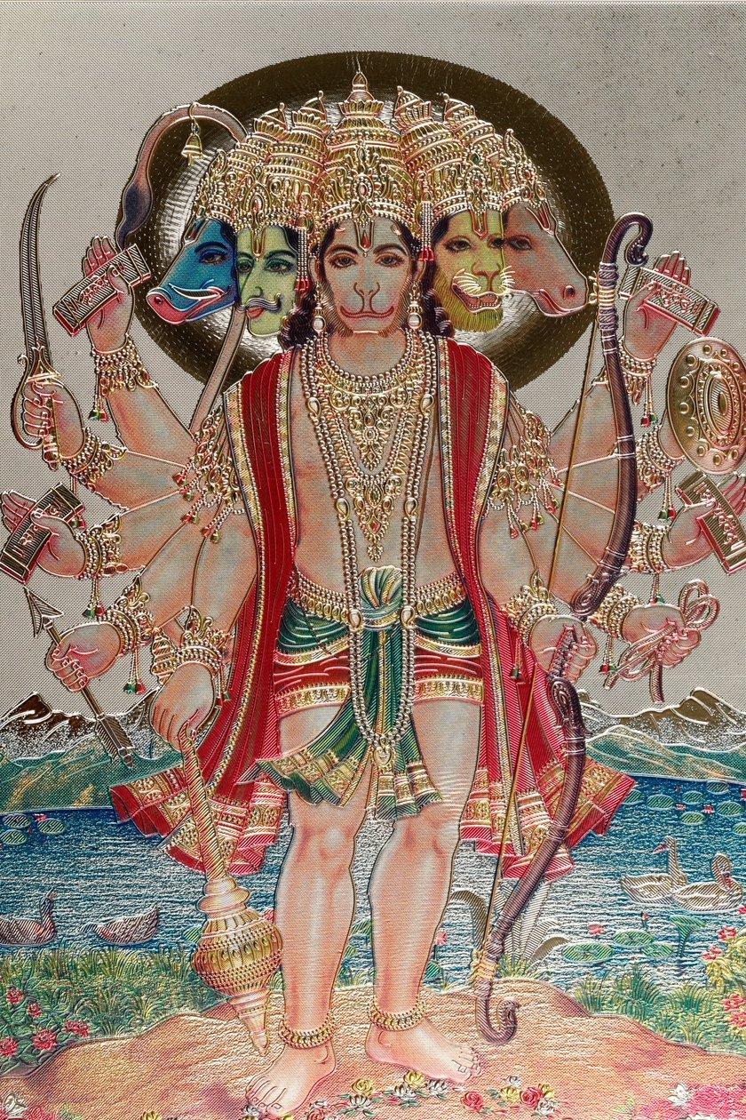 Hanuman, apguden i hinduisk mytologi. av . .
