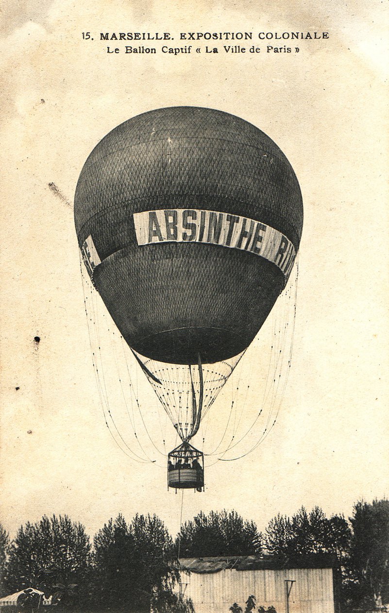 Luftballongreklam Absinthe Rivoire av Frederick (attr. to) Barnard