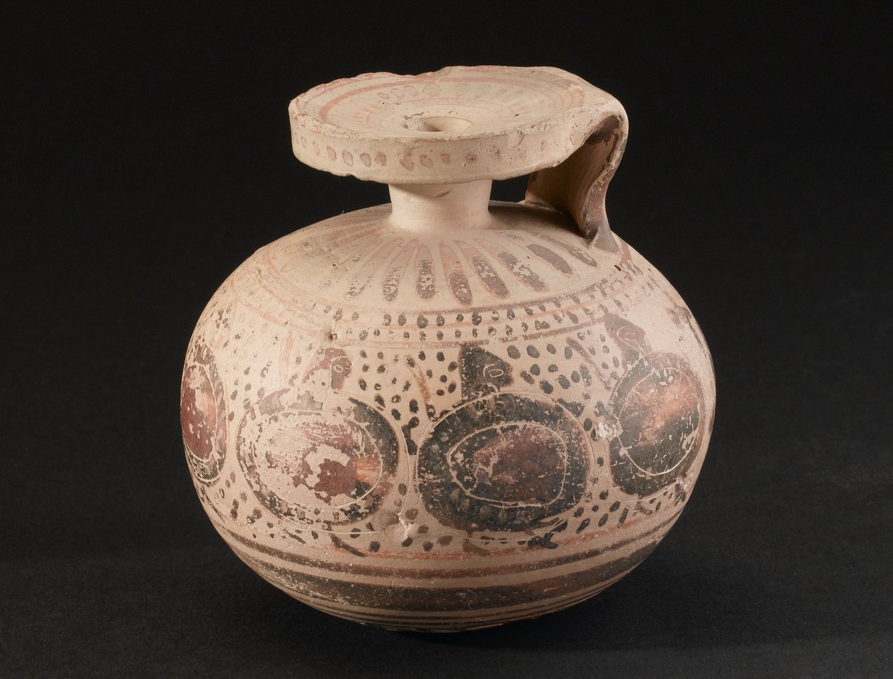 Hygien Dekorerat keramikkärl, Corinthian, 575-550 f.Kr av John Pardon
