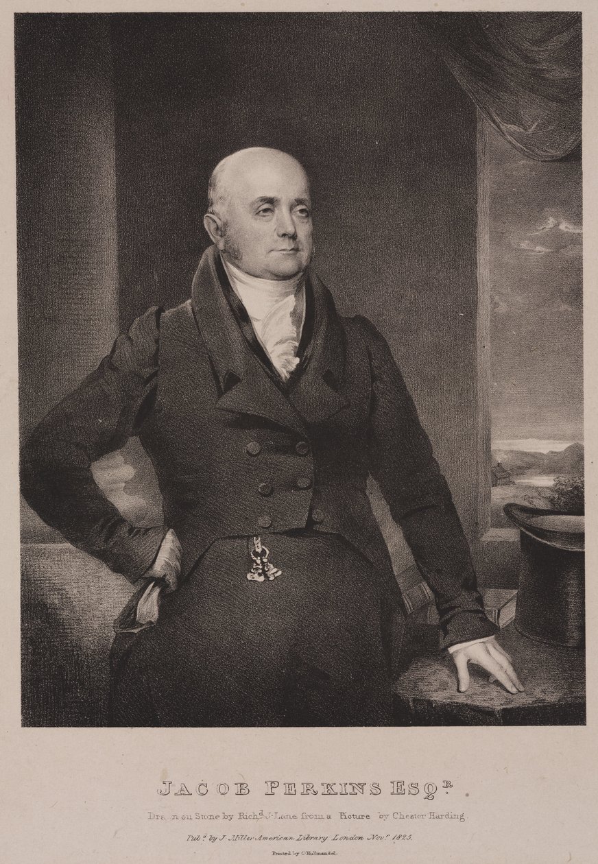 Jacob Perkins, amerikansk maskiningenjör och uppfinnare av Frederick (attr. to) Barnard