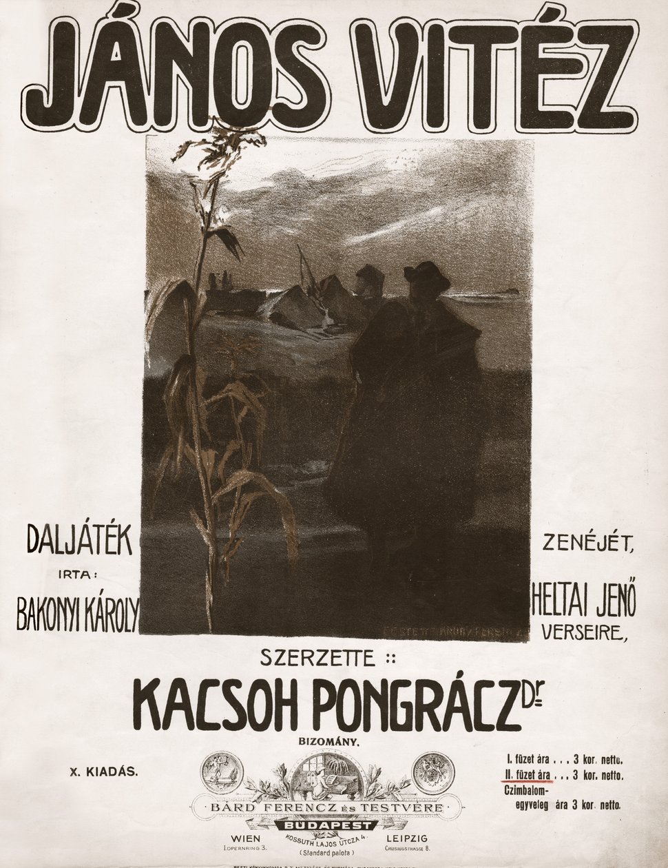 Janos Vitez, operett av den ungerska kompositören Kacsoh Pongracz. 1904 (illustration) av . .