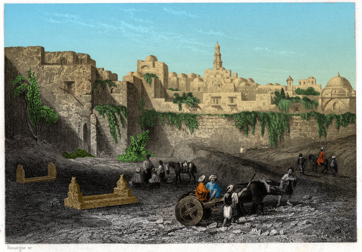 Jerusalem, Israel, cirka 1840 (gravyr) av . .