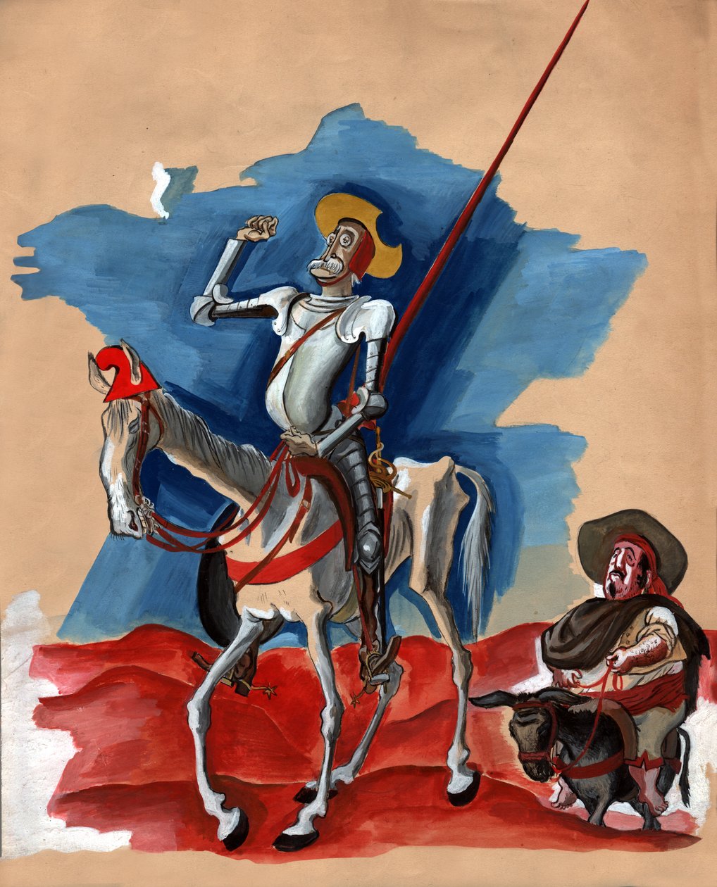 Leon Blum Don Quijote från franska republiken, ca 1936 av . .