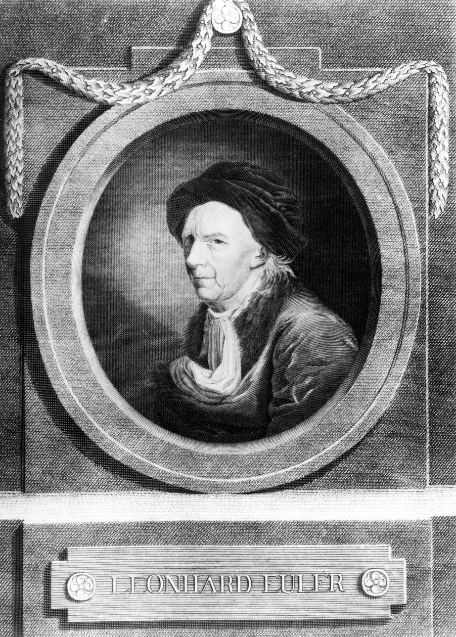 Leonhard Euler, schweizisk matematiker, sent 1700-tal av Frederick (attr. to) Barnard