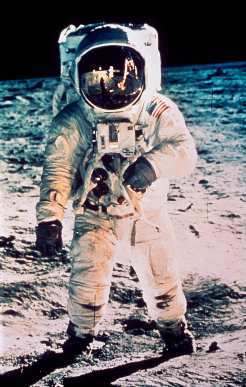 Bemannad rymdflygning, USA, Apollo 11 Edwin ÔBuzzÕ Aldrin på månen av Ferdinand Georg Waldmuller