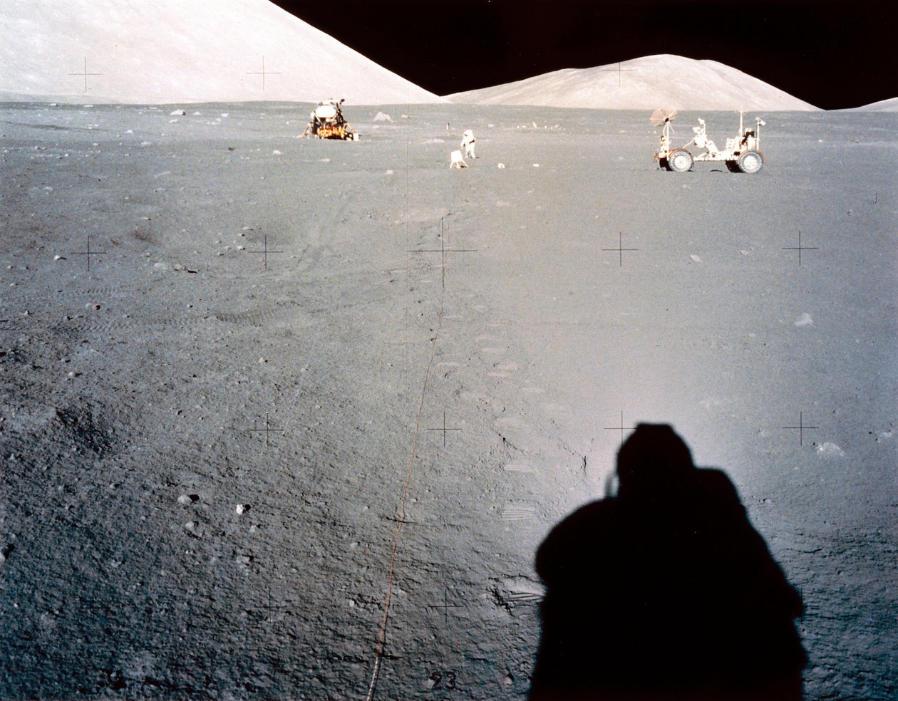 Bemannad rymdflygning, USA, Apollo 17 Apollo 17 månbas vid Taurus Littrow av Ferdinand Georg Waldmuller