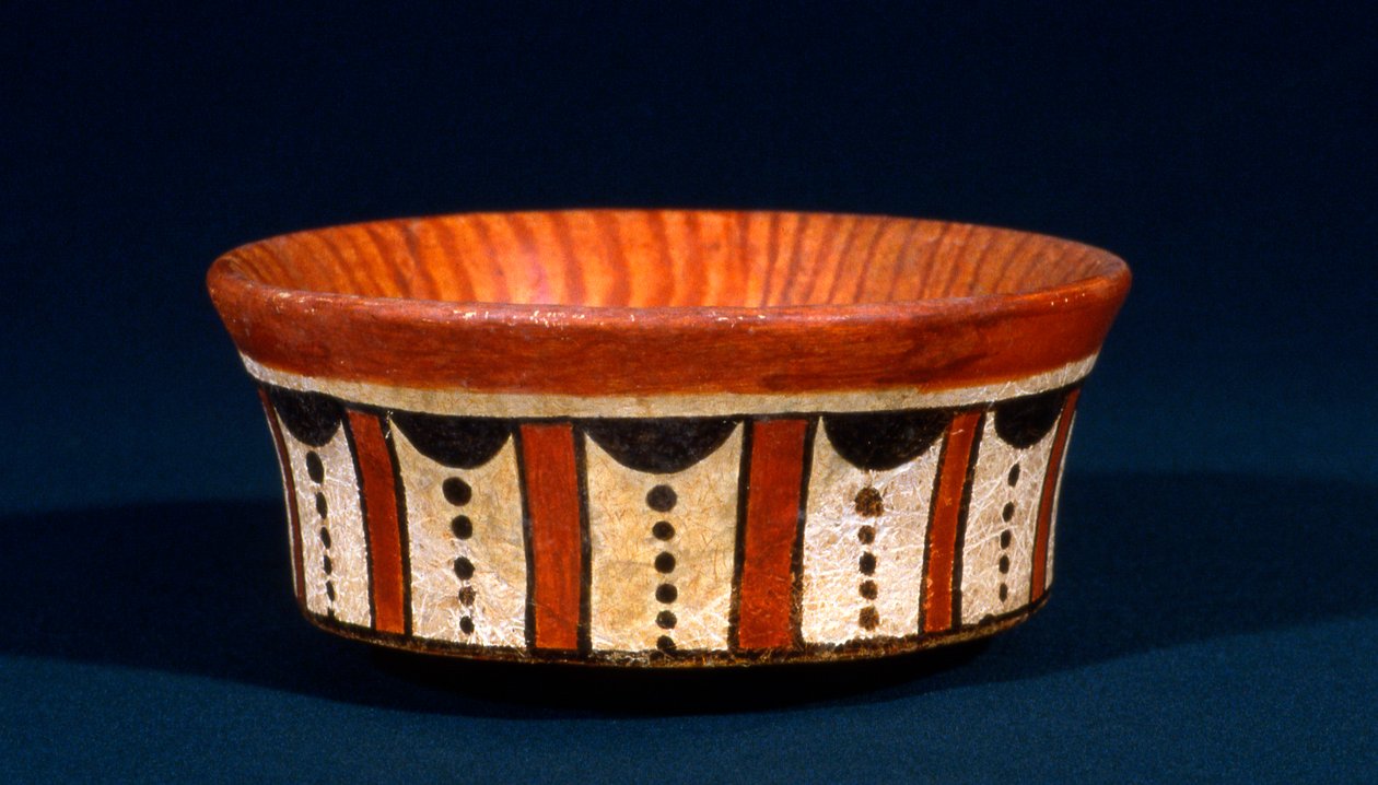 Maya begravningsfartyg från Tikal, Guatemala, sen klassisk period, ca 600-900 e.Kr. (keramik) av Hippolyte Lalaise Devéria