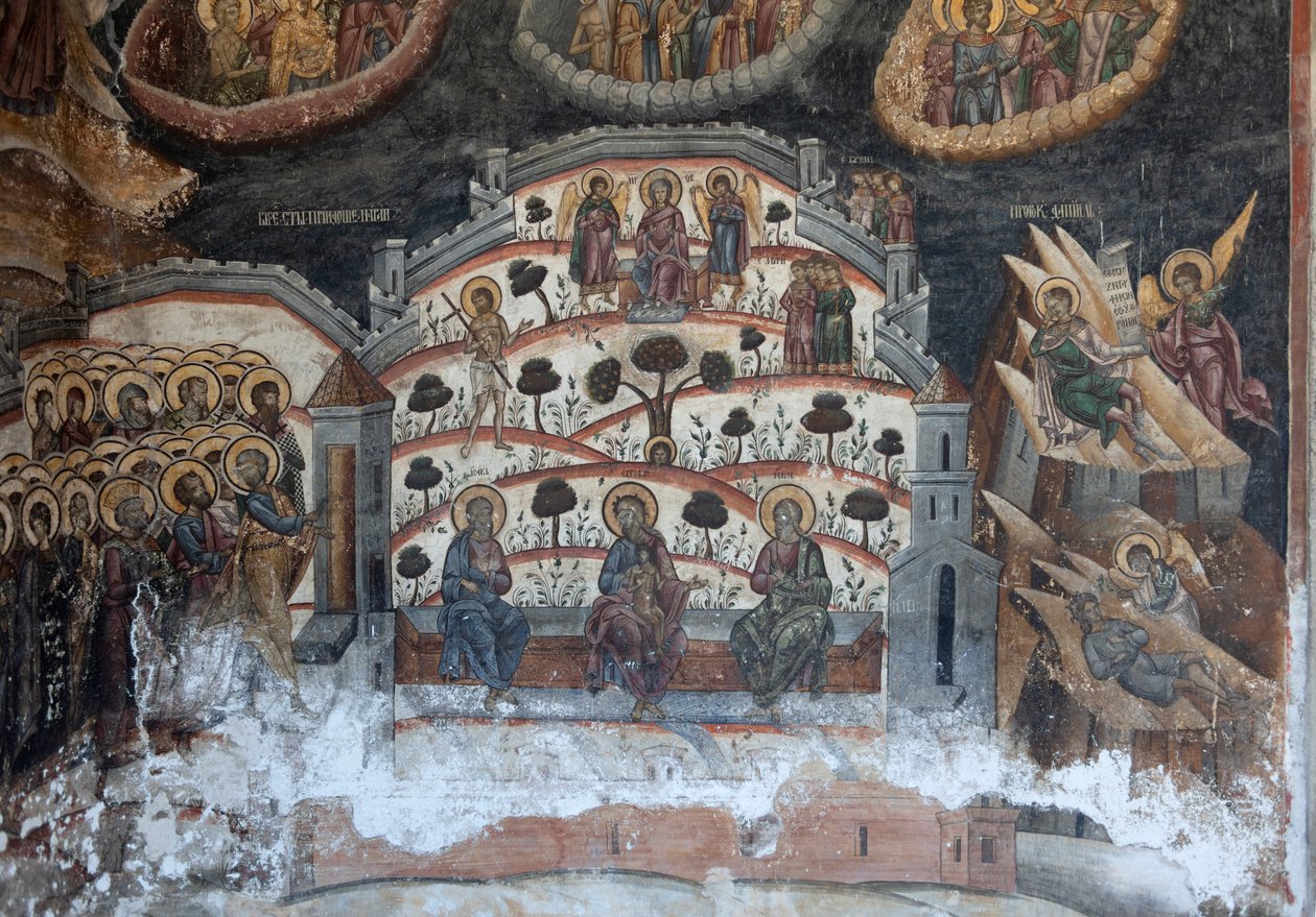 Kloster (manastirea Cozia). Kyrkan. Interiör. Väggmålningar. av . .