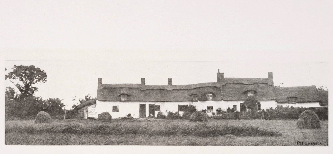 "Norfolk Cottages" av Frederick (attr. to) Barnard