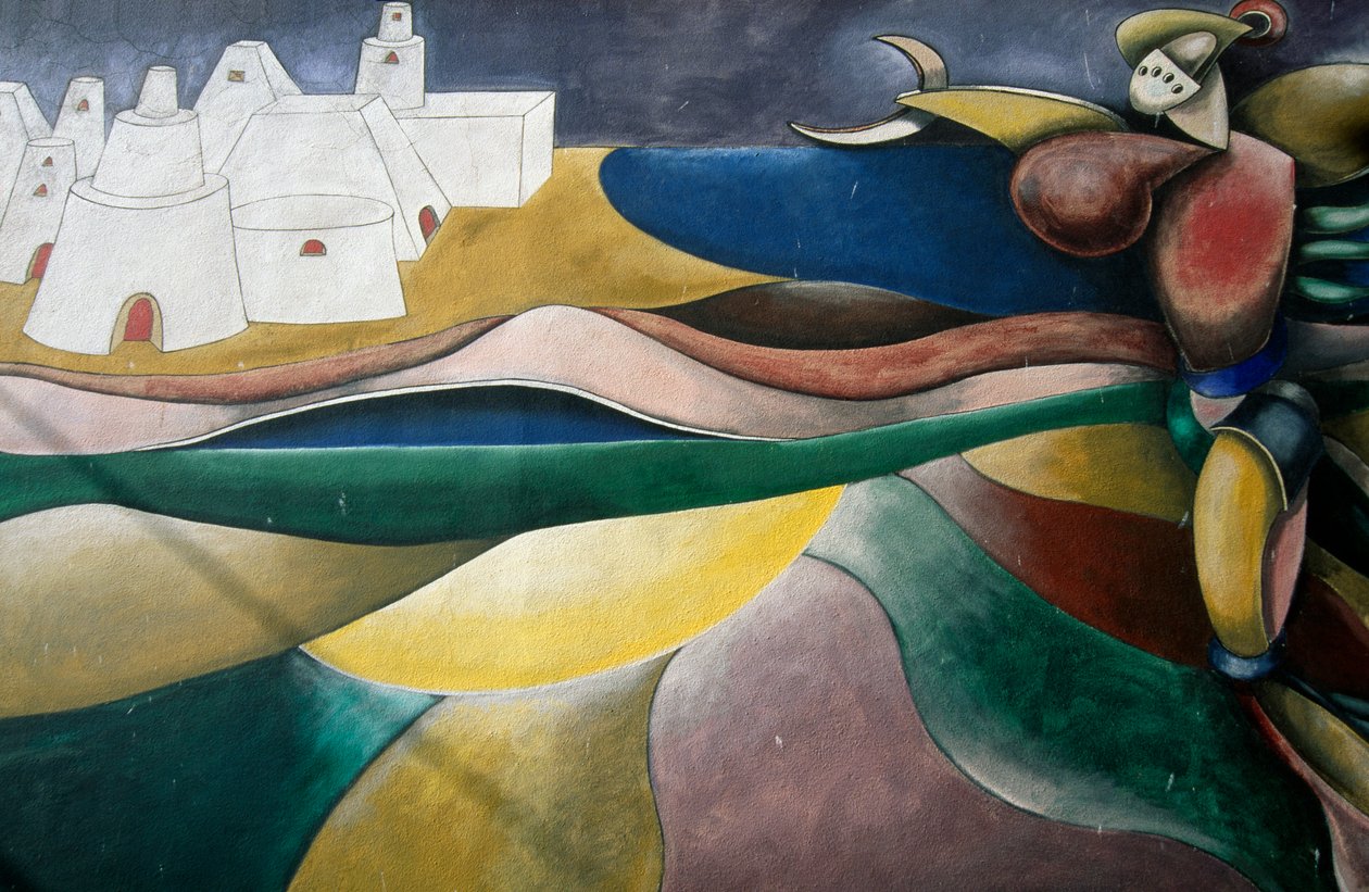 En av hundratals väggmålningar i Orgosolo, Sardinien, Italien av William Walcutt