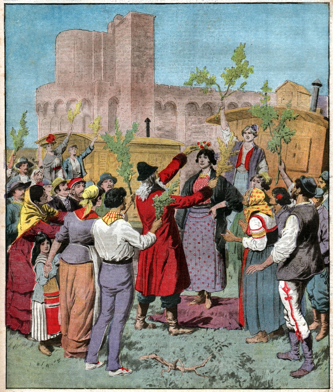 Pilgrimsfärd till Saintes Maries de la Mer Pilgrimsfärd till Sainte Maries de la Mer. av Ferdinand Georg Waldmuller