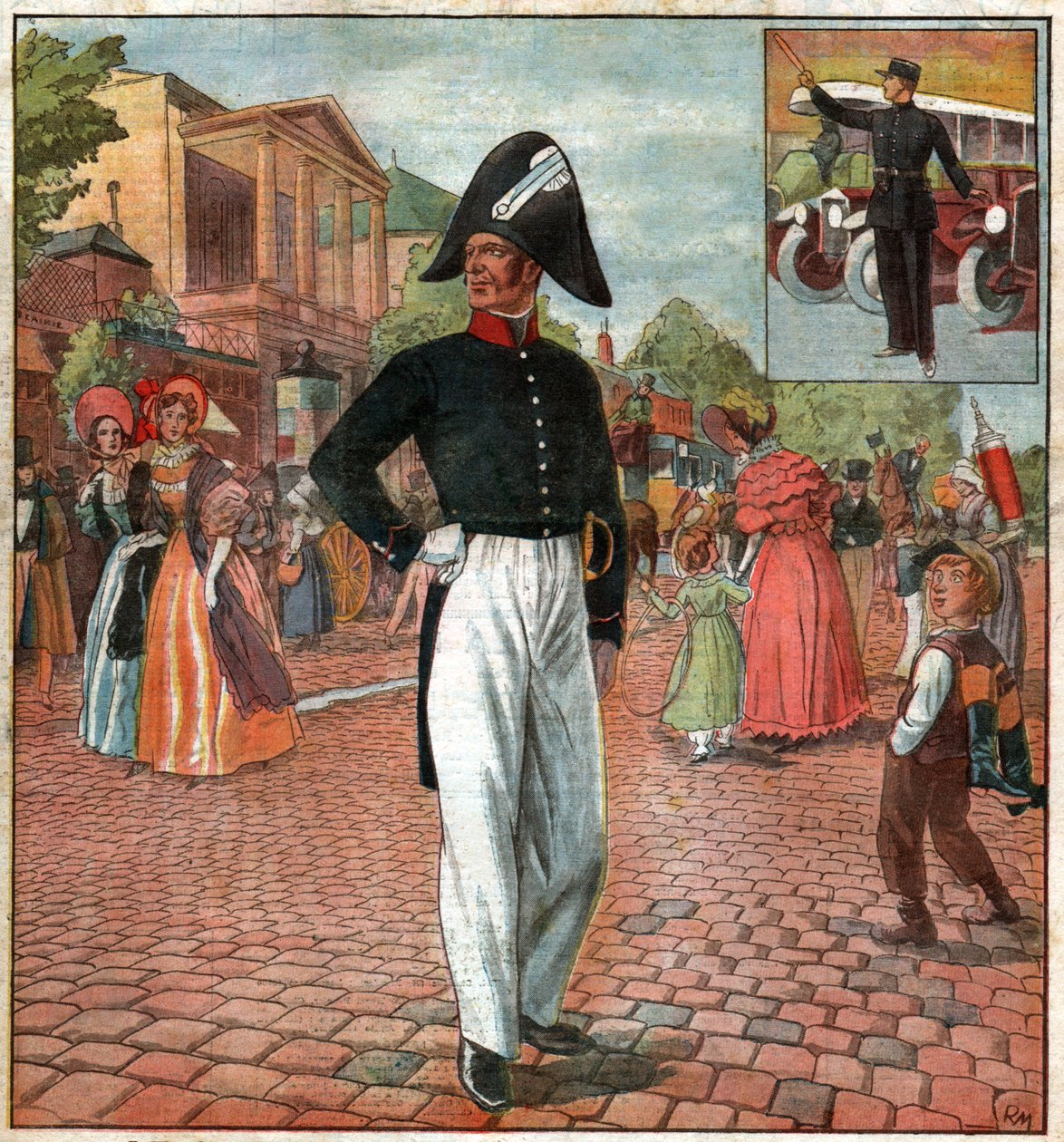 Polis i Paris. Polis i Paris. av Ferdinand Georg Waldmuller