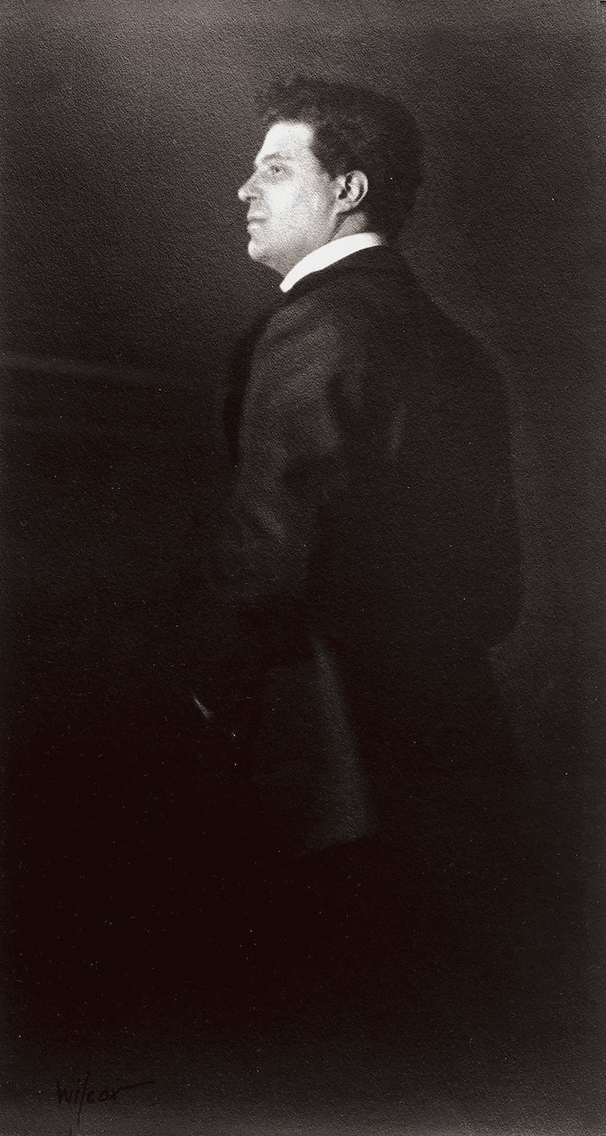 Porträtt av Pietro Mascagni, musikern av Henry Charles Fehr