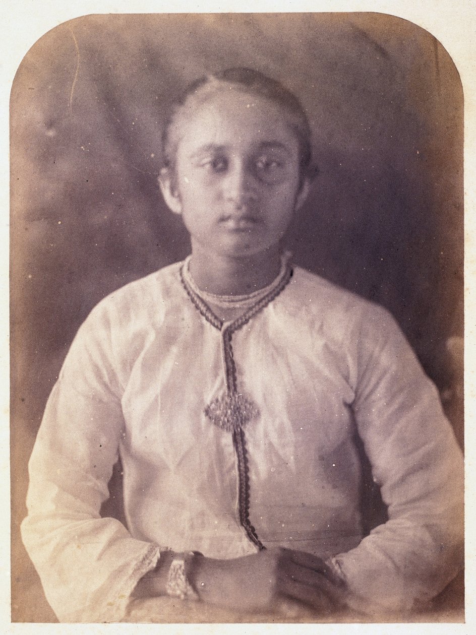 Porträtt av en ung kvinna, Ceylon, ca 1875 av Ferdinand Georg Waldmuller