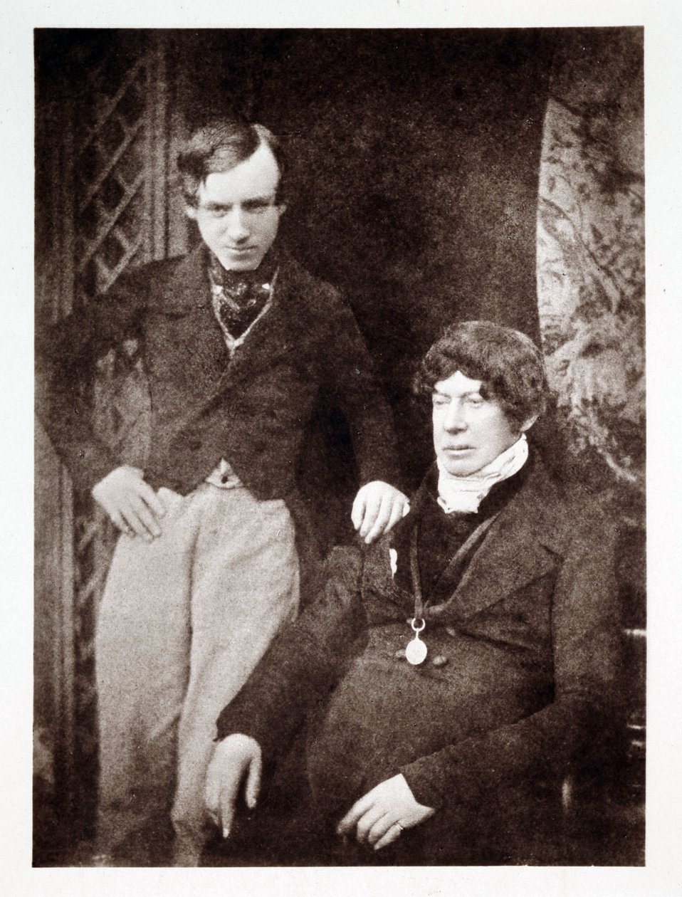 Porträtt av Charles Kirkpatrick Sharpe (1781-1851), skotsk antikvarie och konstnär, med en okänd kollega av John Pardon