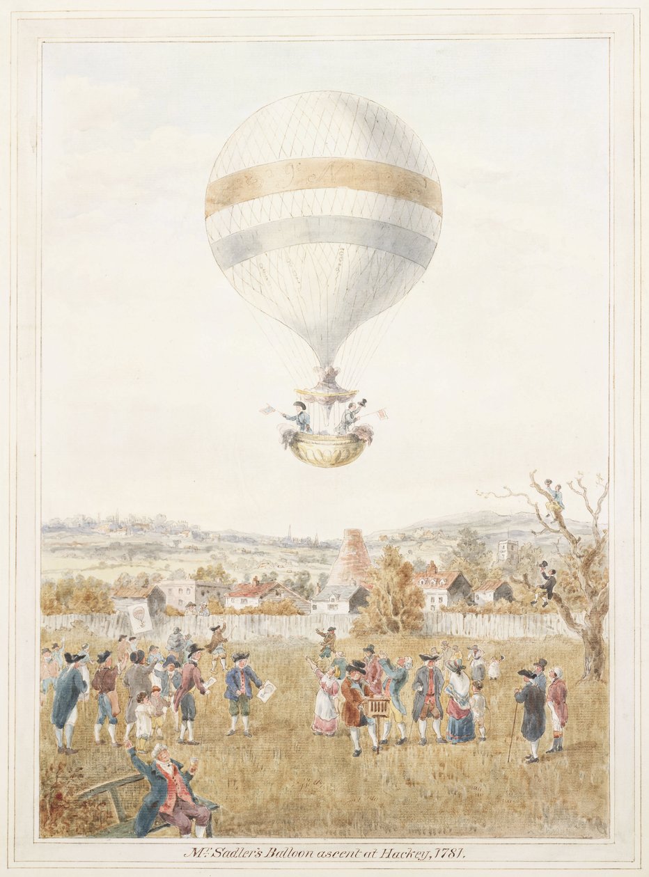 Sadlers ballonguppstigning från Hackney av Frederick (attr. to) Barnard