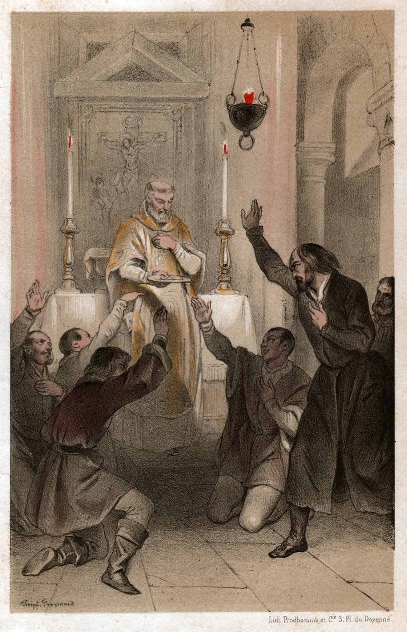 Sankt Ignatius av Loyola, cirka 1820 (litografi) av . .