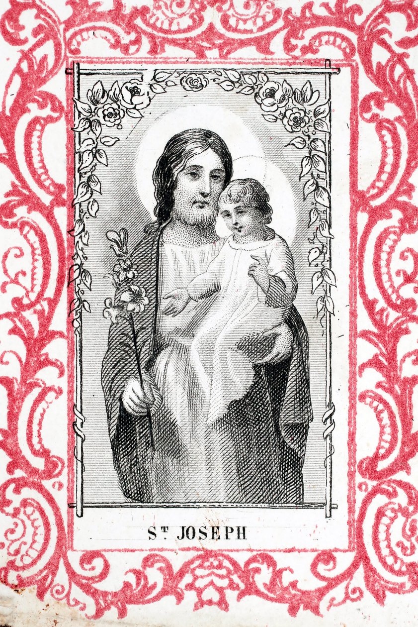 Sankt Josef och Jesusbarnet. Frankrike. (Foto) av Ferdinand Georg Waldmuller