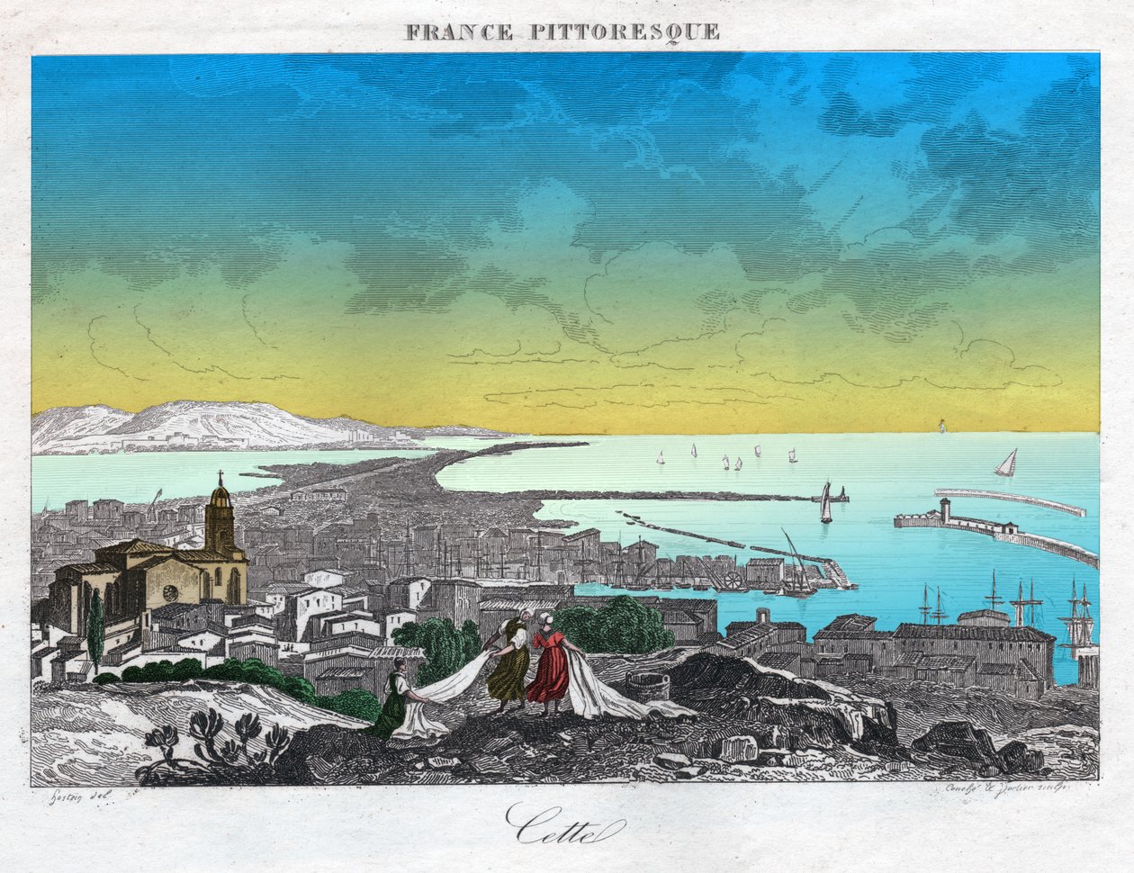 Sete, cirka 1850 (gravyr) av . .