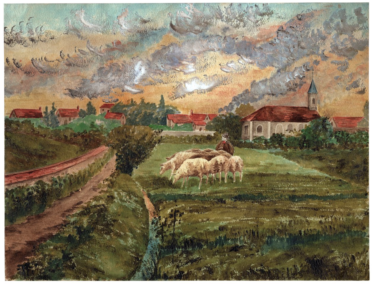 Får flock, ca 1910 av . .