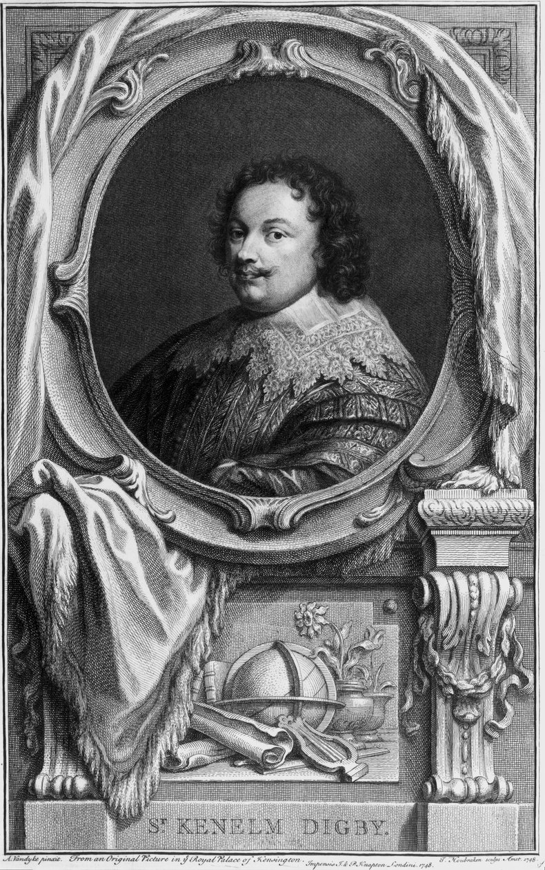 Sir Kenelm Digby, engelsk författare, sjöbefälhavare och diplomat, ca 1645 av Frederick (attr. to) Barnard