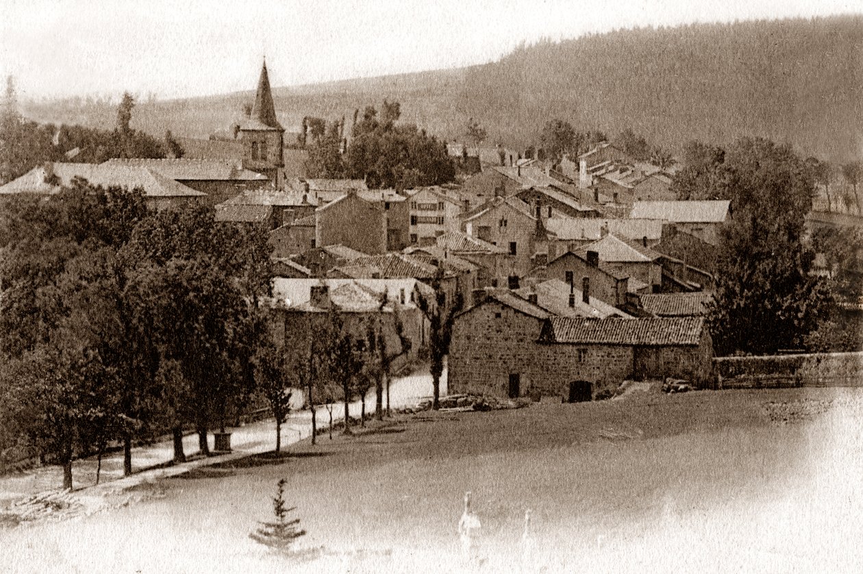 Byn Saint-Bonnet-le-Froid, i början av 1900-talet (vykort) av . .