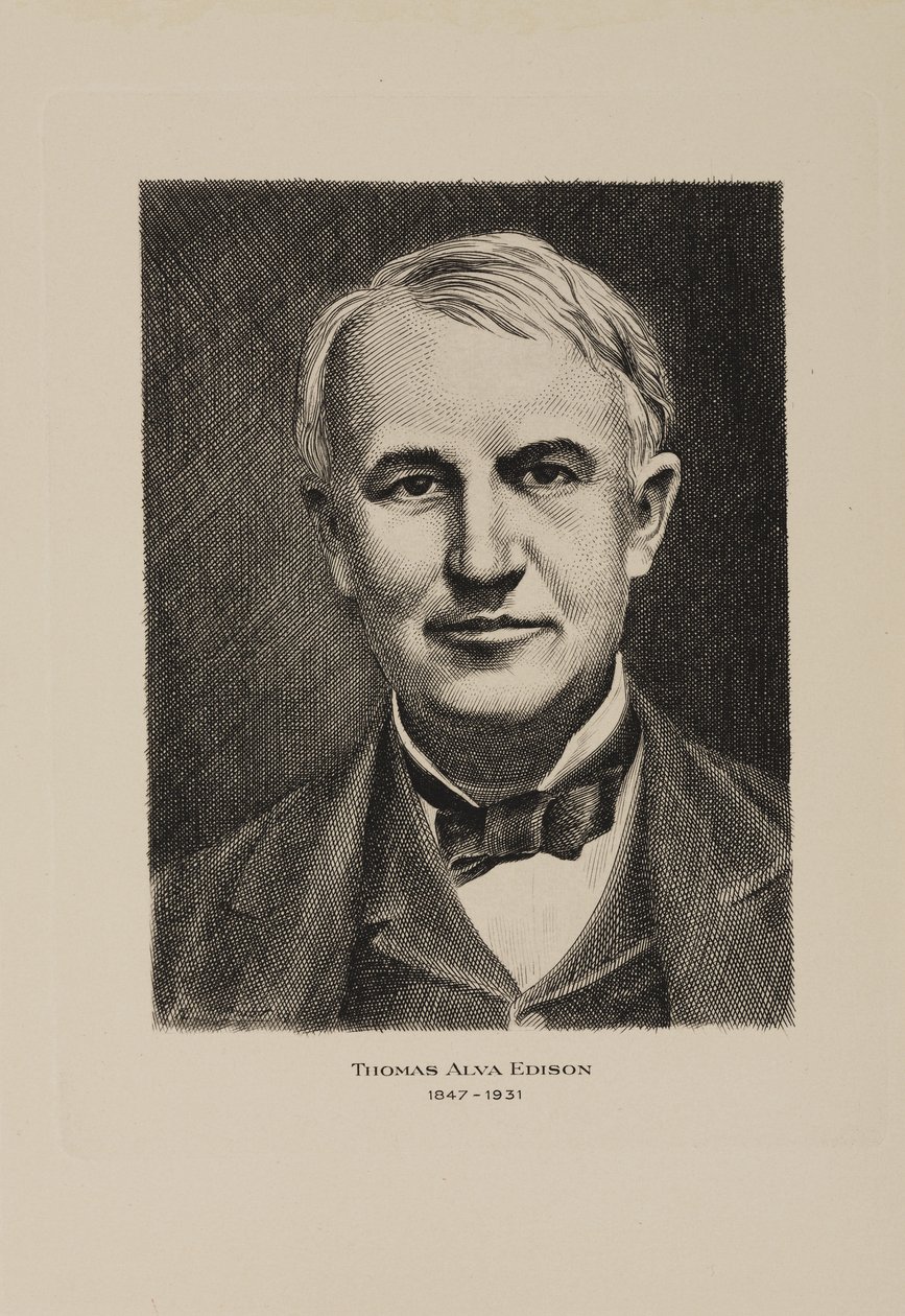 Thomas Alva Edison, amerikansk uppfinnare, tidigt 1900-tal av Frederick (attr. to) Barnard