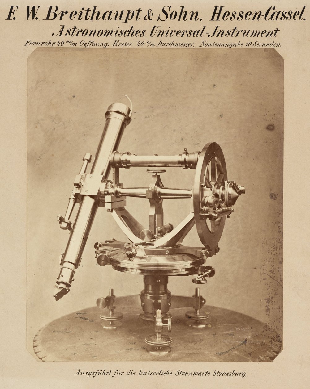 Universell cirkel, Strasbourgs observatorium av Frederick (attr. to) Barnard
