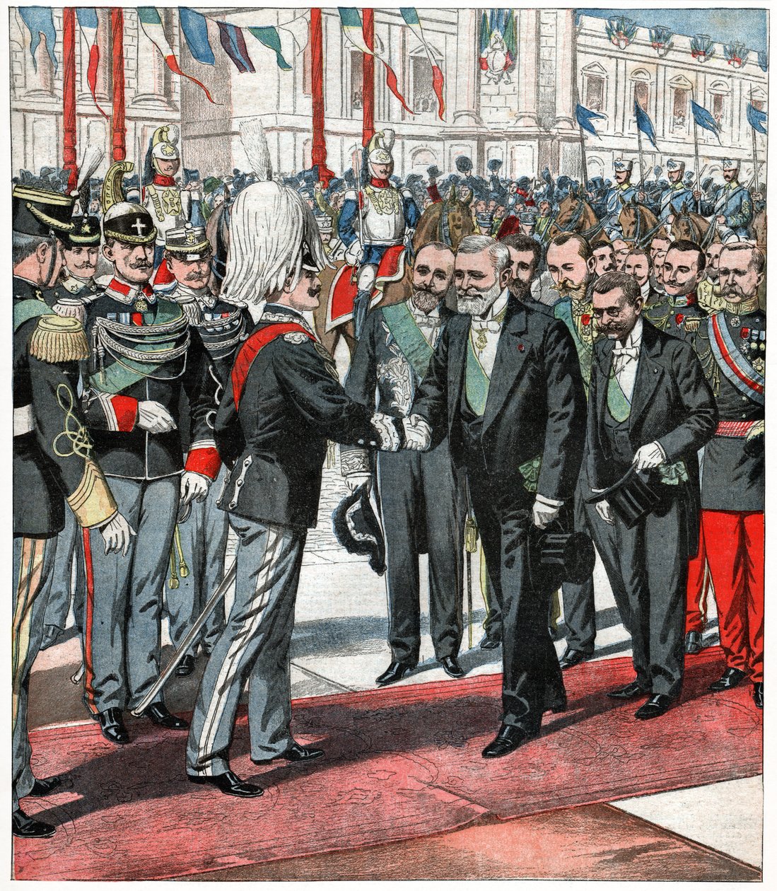 Victor Emmanuel III och Emile Loubet av . .