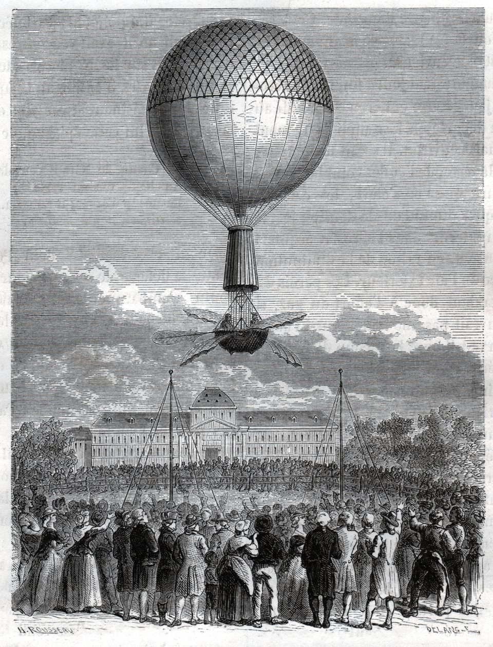 Jean Pierre Blanchards flygning. Jean Pierre Blanchards flygning. av Frederick (attr. to) Barnard