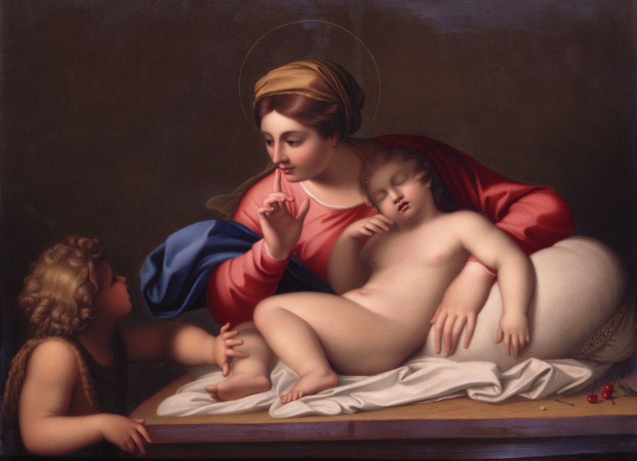 The Madonna and Sleeping Child with Saint John the Baptist av Annibale Carracci