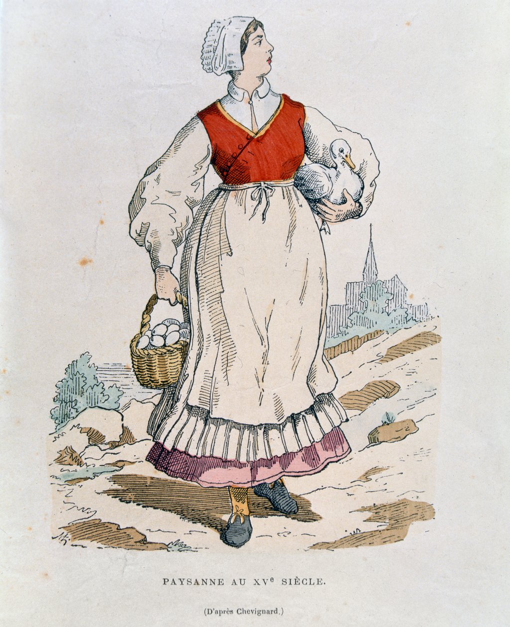 Fransk bonde från 1500-talet, illustration från 