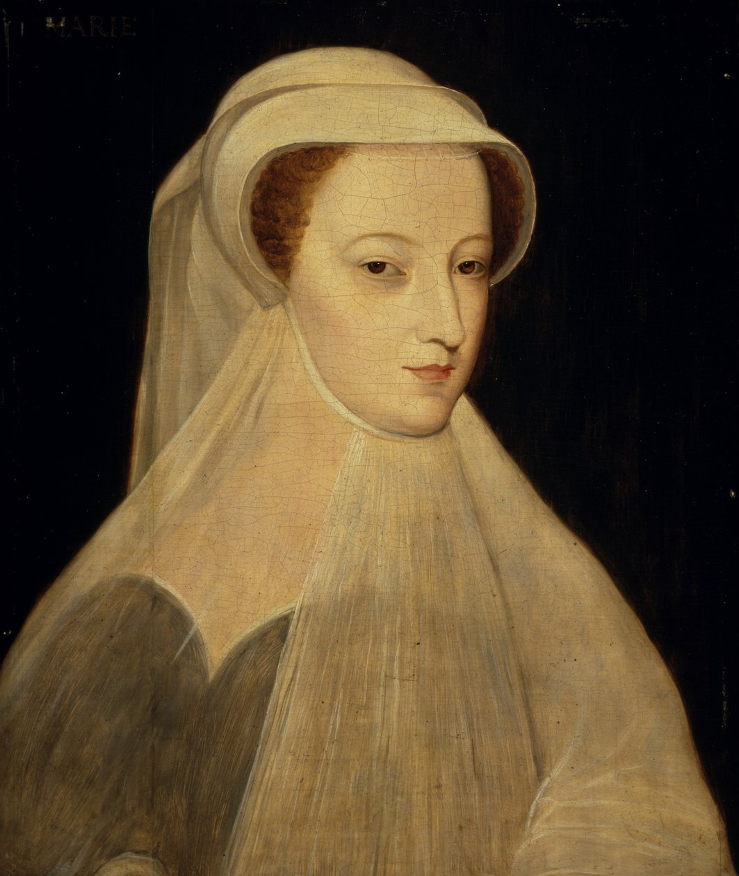 Mary, Queen of Scots, 1542 - 1587. Reigned 1542 - 1567 In white mourning  av François Clouet