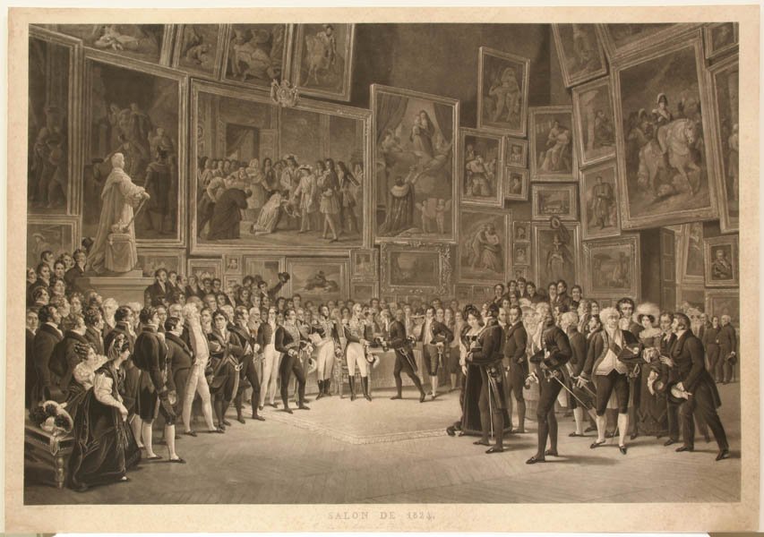 Salon of 1824 av after Francois Joseph Heim