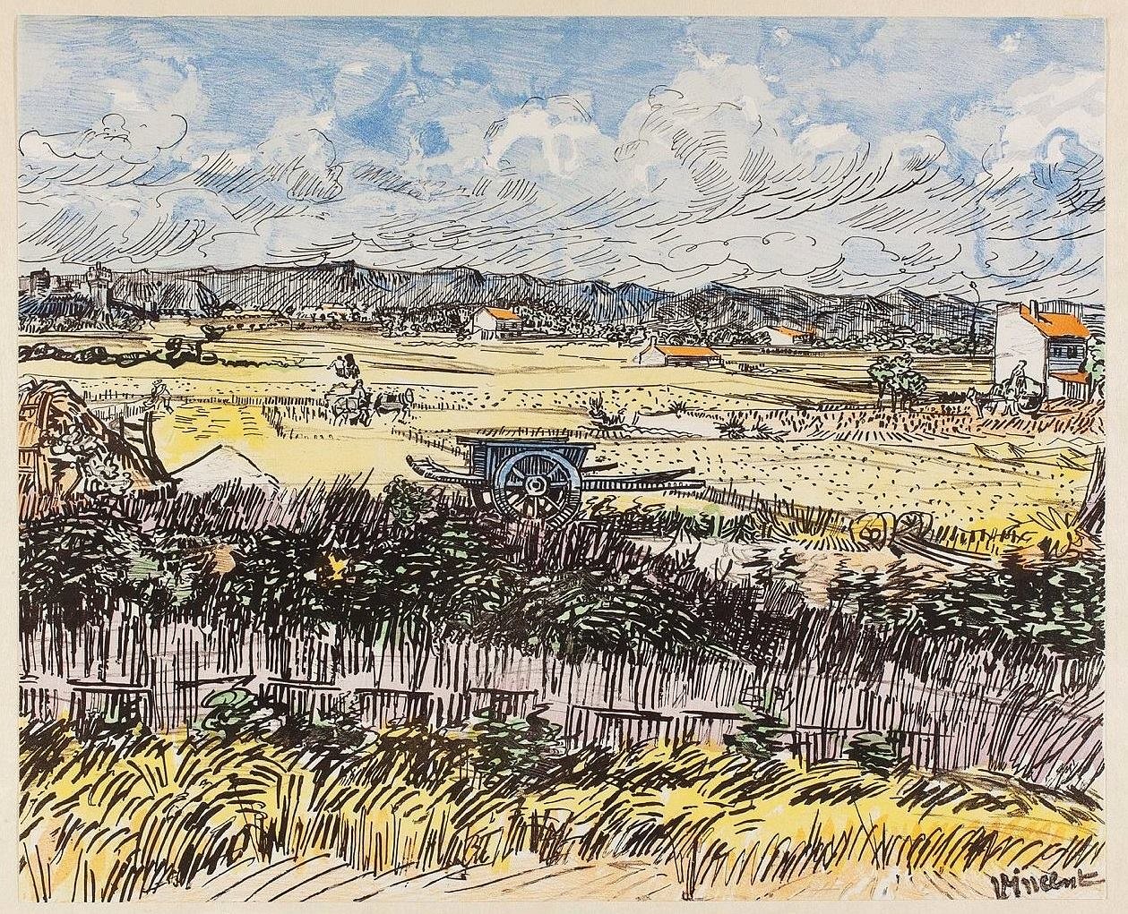 Harvest in Provence. av Vincent van Gogh