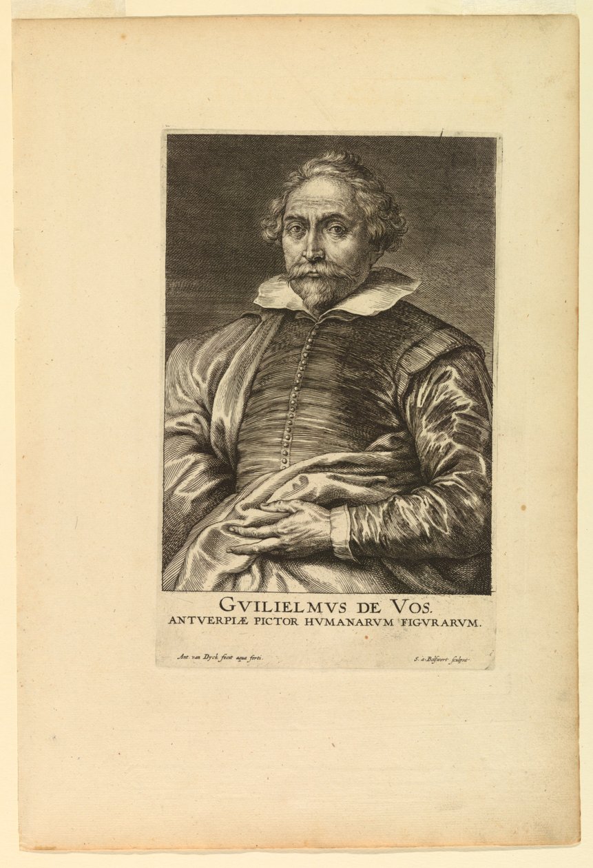 Porträtt av Willem de Vos, från Icons of Princes of Men av after Anthony van Dyck